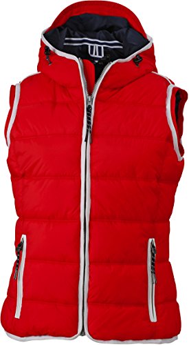 James & Nicholson Damen Jacke Weste Ladies' Maritime Vest rot (Red/White) X-Large von James & Nicholson