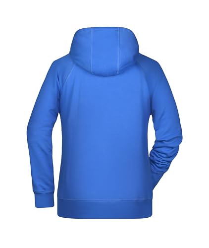James & Nicholson Damen Kapuzensweat - Hochwertiger Hoody aus Bio-Baumwolle mit tailliertem Schnitt | Farbe: cobalt | Grösse: S von James & Nicholson