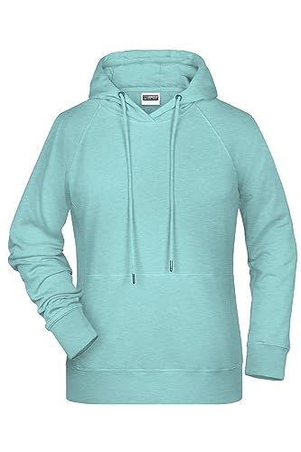 James & Nicholson Damen Kapuzensweat - Hochwertiger Hoody aus Bio-Baumwolle mit tailliertem Schnitt | Farbe: Glacier-Melange | Grösse: L von James & Nicholson