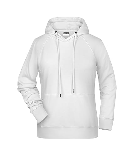 James & Nicholson Damen Kapuzensweat - Hochwertiger Hoody aus Bio-Baumwolle mit tailliertem Schnitt | Farbe: White | Grösse: XL von James & Nicholson