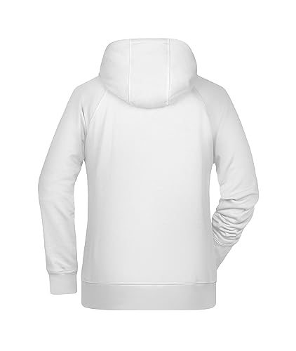 James & Nicholson Damen Kapuzensweat - Hochwertiger Hoody aus Bio-Baumwolle mit tailliertem Schnitt | Farbe: white | Grösse: XL von James & Nicholson