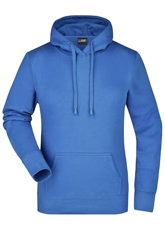 James & Nicholson Damen Kapuzensweat - Hochwertiger Sweatpullover mit doppelter Kapuze | Farbe: royal | Grösse: S von James & Nicholson