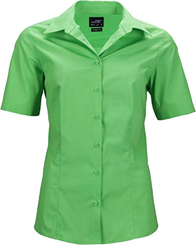James & Nicholson Damen Ladies' Business Shirt Shortsleeve Bluse, Grün (Lime-Green), 38 (Herstellergröße: L) von James & Nicholson
