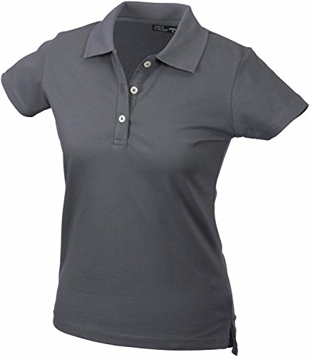 James & Nicholson Damen Ladies´ Elastic Piqué Polo Poloshirt, Grau (Mild-Grey), 34 (Herstellergröße: S) von James & Nicholson