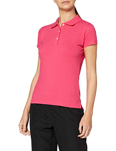 James & Nicholson Damen Ladies´ Elastic Piqué Polo Poloshirt, Rosa (Pink), 34 (Herstellergröße: S) von James & Nicholson