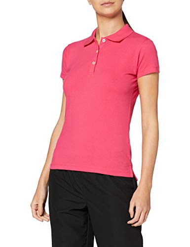 James & Nicholson Damen Ladies´ Elastic Piqué Polo Poloshirt, Rosa (Pink), 38 (Herstellergröße: L) von James & Nicholson