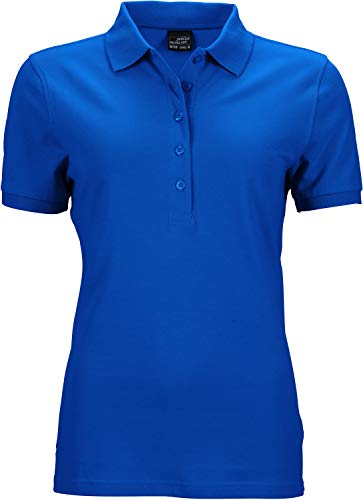 James & Nicholson Damen Ladies' Elastic Polo Piqué Poloshirt, Blau (Royal), 40 (Herstellergröße: XL) von James & Nicholson