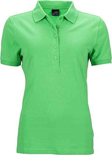 James & Nicholson Damen Ladies' Elastic Polo Piqué Poloshirt, Grün (Lime-Green), 34 (Herstellergröße: S) von James & Nicholson