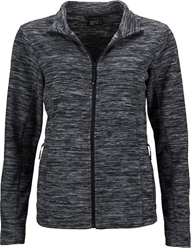 James & Nicholson Damen Ladies' Fleece Jacket Jacke, Grau (Grey-Melange/Anthracite), 36 (Herstellergröße: M) von James & Nicholson