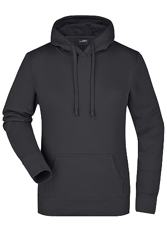 James & Nicholson Damen Ladies' Hooded Sweat Sweatshirt, Schwarz (Black), X-Large von James & Nicholson