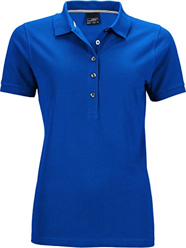 James & Nicholson Damen Ladies' Pima Polo Poloshirt, Blau (Royal), 38 (Herstellergröße: L) von James & Nicholson