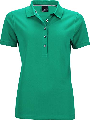 James & Nicholson Damen Ladies' Pima Polo Poloshirt, Grün (Irish-Green), 38 (Herstellergröße: L) von James & Nicholson