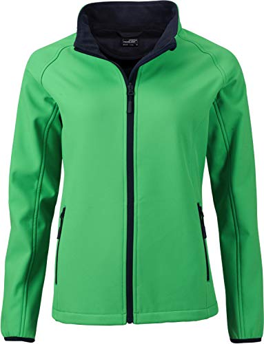 James & Nicholson Damen Ladies' Promo Softshell Jacket Jacke, Grün (Green/Navy), 40 (Herstellergröße: XL) von James & Nicholson