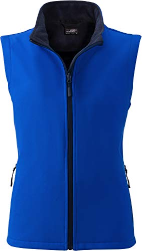 James & Nicholson Damen Ladies' Promo Softshell Vest Outdoor Weste, Blau (Nautic-Blue/Navy), 36 (Herstellergröße: M) von James & Nicholson
