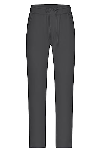 James & Nicholson Damen Lounge Hose - Angesagte Sweat-Hose aus Bio-Baumwolle mit elastischem Bund und Kordel | Farbe: graphite | Grösse: M von James & Nicholson