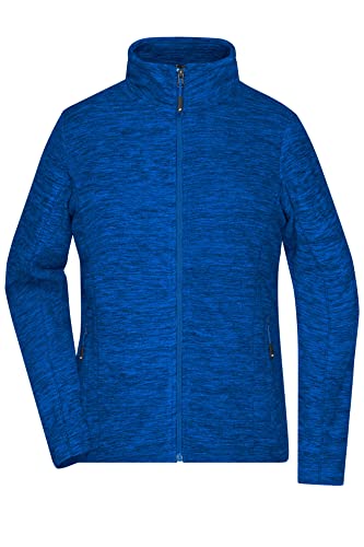 James & Nicholson Damen Melange Fleecejacke - Taillierte Microfleece Jacke in modischer Melangeoptik | Farbe: royal-melange/blue | Grösse: M von James & Nicholson