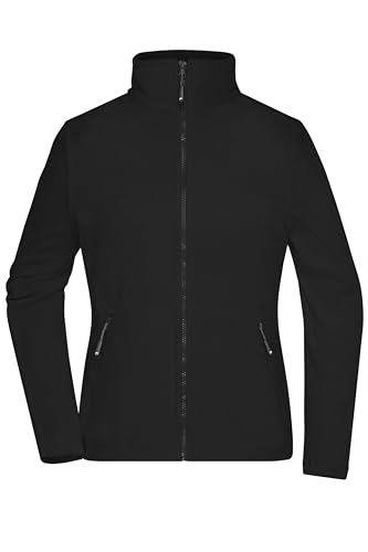 James & Nicholson Damen Microfleece Jacke - Leicht taillierte Jacke aus Anti-Pilling Microfleece | Farbe: black | Grösse: XS von James & Nicholson