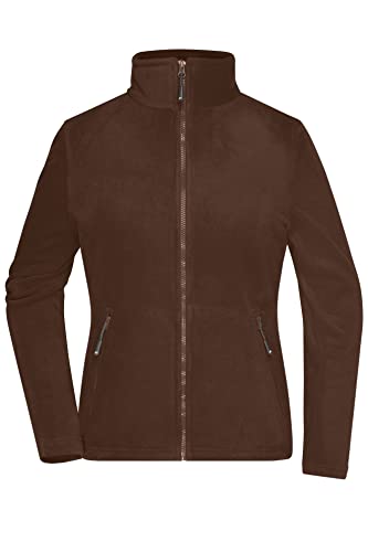 James & Nicholson Damen Microfleece Jacke - Leicht taillierte Jacke aus Anti-Pilling Microfleece | Farbe: brown | Grösse: 3XL von James & Nicholson