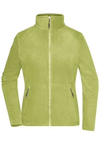 James & Nicholson Damen Microfleece Jacke - Leicht taillierte Jacke aus Anti-Pilling Microfleece | Farbe: lime-green | Grösse: 3XL von James & Nicholson