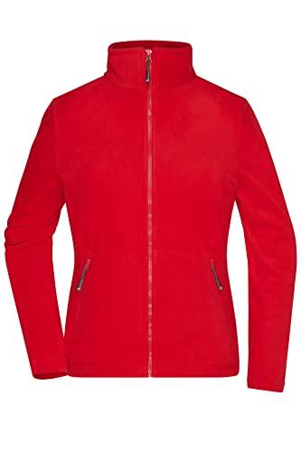 James & Nicholson Damen Microfleece Jacke - Leicht taillierte Jacke aus Anti-Pilling Microfleece | Farbe: red | Grösse: L von James & Nicholson