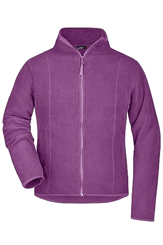 James & Nicholson Damen Microfleece Jacke - Leichte Jacke aus pflegeleichtem Microfleece | Farbe: purple | Grösse: XL von James & Nicholson