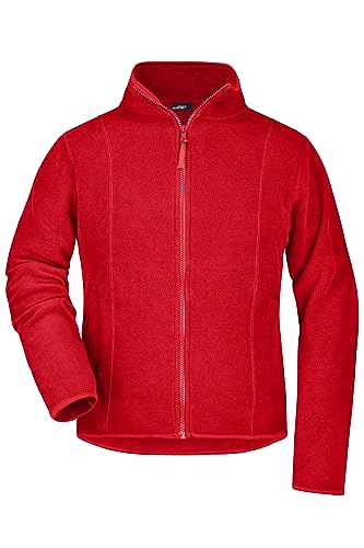 James & Nicholson Damen Microfleece Jacke - Leichte Jacke aus pflegeleichtem Microfleece | Farbe: red | Grösse: M von James & Nicholson