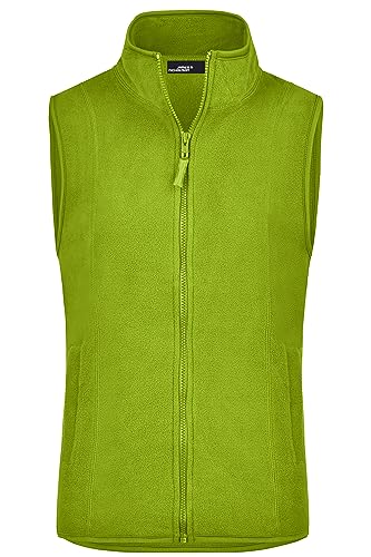 James & Nicholson Damen Microfleece Weste - Praktische Weste aus pflegeleichtem Microfleece | Farbe: lime-green | Grösse: M von James & Nicholson