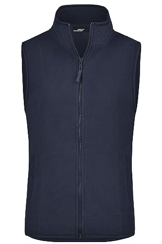 James & Nicholson Damen Microfleece Weste - Praktische Weste aus pflegeleichtem Microfleece | Farbe: navy | Grösse: L von James & Nicholson