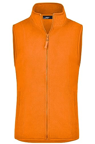 James & Nicholson Damen Microfleece Weste - Praktische Weste aus pflegeleichtem Microfleece | Farbe: orange | Grösse: M von James & Nicholson