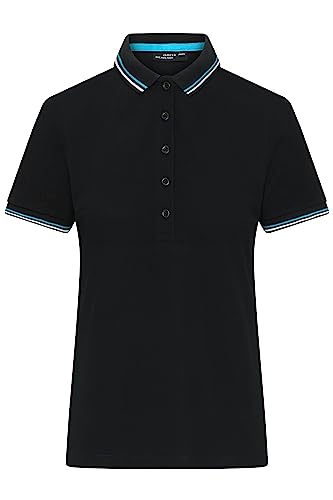James & Nicholson Damen Polo - Klassisches Polo mit kontrastfarbigem Kragen und Armbündchen in Piqué-Qualität | Farbe: black/white/turquoise | Grösse: S James & Nicholson Damen Polo - Klassisches Polo mit kontrastfarbigem Kragen und Armbündchen in Piqué-Qualität | Farbe: black/white/turquoise | Grösse: S von James & Nicholson