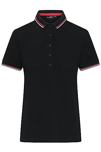 James & Nicholson Damen Polo - Klassisches Polo mit kontrastfarbigem Kragen und Armbündchen in Piqué-Qualität | Farbe: black/white/red | Grösse: XS James & Nicholson Damen Polo - Klassisches Polo mit kontrastfarbigem Kragen und Armbündchen in Piqué-Qualität | Farbe: black/white/red | Grösse: XS von James & Nicholson