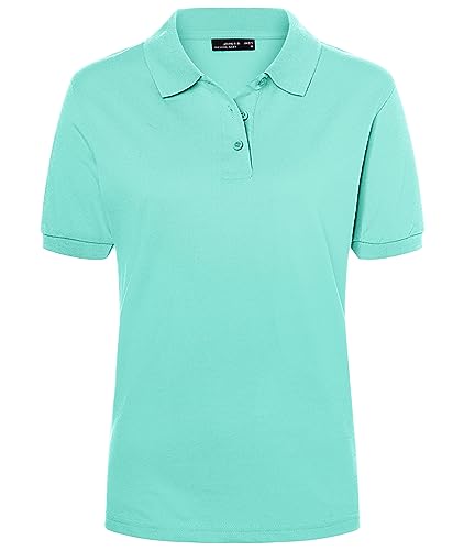 James & Nicholson Damenpolo Classic - Feines Piqué-Poloshirt mit gestrickten Bündchen | Farbe: Mint | Grösse: L von James & Nicholson