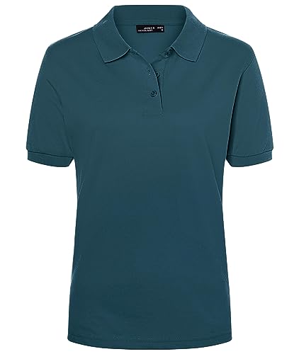 James & Nicholson Damenpolo Classic - Feines Piqué-Poloshirt mit gestrickten Bündchen | Farbe: Petrol | Grösse: M von James & Nicholson