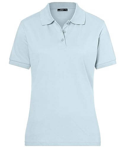 James & Nicholson Damenpolo Classic - Feines Piqué-Poloshirt mit gestrickten Bündchen | Farbe: Light-Blue | Grösse: XXL von James & Nicholson