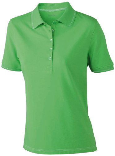 James & Nicholson Damen Poloshirt FunktionsElastic Large lime-green/white von James & Nicholson