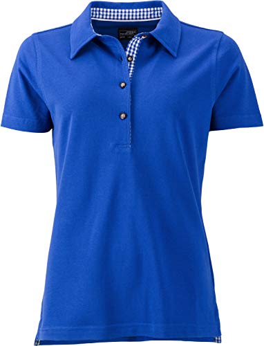 James & Nicholson Damen Ladies' Traditional Polo Poloshirt, Blau (Royal/Royal-White), 40 (Herstellergröße: XL) von James & Nicholson