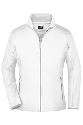 James & Nicholson Damen Raglan Softshelljacke - Sportlich taillierte Jacke aus 2-lagigem Softshell | Farbe: white/white | Grösse: L von James & Nicholson