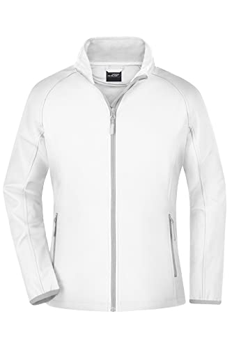 James & Nicholson Damen Raglan Softshelljacke - Sportlich taillierte Jacke aus 2-lagigem Softshell | Farbe: white/white | Grösse: S von James & Nicholson