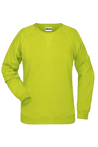 James & Nicholson Damen Raglan Sweatshirt - Sweatshirt aus Bio-Baumwolle mit leicht tailliertem Schnitt | Farbe: Acid-Yellow | Grösse: L von James & Nicholson