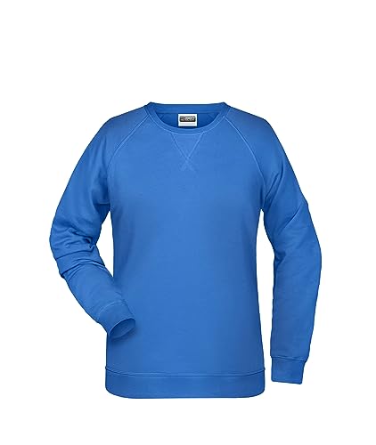 James & Nicholson Damen Raglan Sweatshirt - Sweatshirt aus Bio-Baumwolle mit leicht tailliertem Schnitt | Farbe: Cobalt | Grösse: 3XL von James & Nicholson