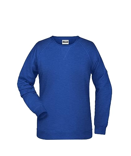 James & Nicholson Damen Raglan Sweatshirt - Sweatshirt aus Bio-Baumwolle mit leicht tailliertem Schnitt | Farbe: Ink-Melange | Grösse: L von James & Nicholson