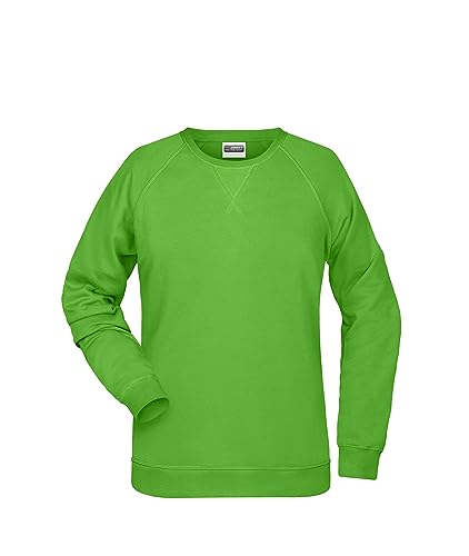 James & Nicholson Damen Raglan Sweatshirt - Sweatshirt aus Bio-Baumwolle mit leicht tailliertem Schnitt | Farbe: Lime-Green | Grösse: M von James & Nicholson