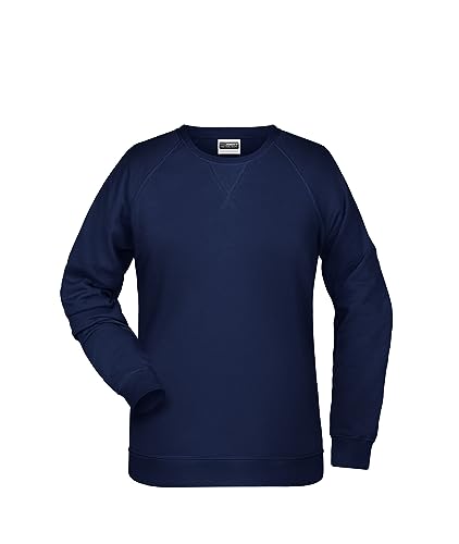 James & Nicholson Damen Raglan Sweatshirt - Sweatshirt aus Bio-Baumwolle mit leicht tailliertem Schnitt | Farbe: Navy | Grösse: M von James & Nicholson