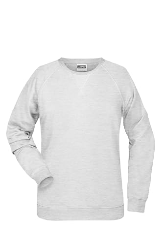 James & Nicholson Damen Raglan Sweatshirt - Sweatshirt aus Bio-Baumwolle mit leicht tailliertem Schnitt | Farbe: ash | Grösse: 3XL von James & Nicholson