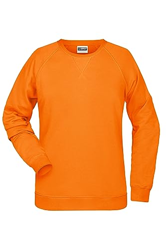 James & Nicholson Damen Raglan Sweatshirt - Sweatshirt aus Bio-Baumwolle mit leicht tailliertem Schnitt | Farbe: orange | Grösse: M von James & Nicholson