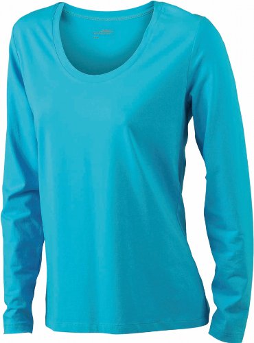 James & Nicholson Damen T-Shirt Stretch Longsleeve Medium turquoise von James & Nicholson