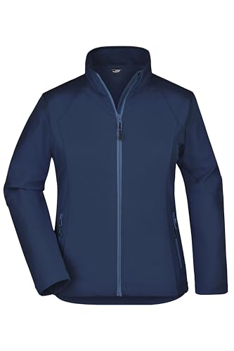 James & Nicholson Damen Softshell Jacke - Modische und sportliche Jacke aus elastischem Softshell | Farbe: navy | Grösse: XL von James & Nicholson