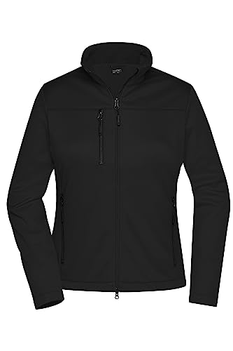 James & Nicholson Damen Softshell Jacke Recycled Polyester - Leicht taillierte Shoftshelljacke aus Funktionsmaterial mit Stehkragen | Farbe: black | Grösse: S von James & Nicholson