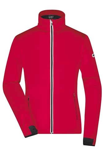 James & Nicholson Damen Softshell Sportjacke - Taillierte Funktionsjacke mit TPU-Membran | Farbe: light-red/black | Grösse: XL von James & Nicholson