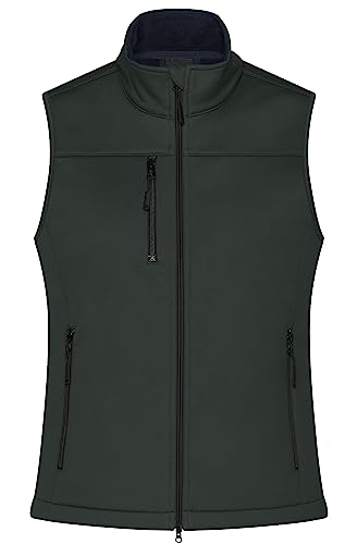 James & Nicholson Damen Softshell Weste Recycled Polyester - Leicht taillierte Softshellweste im sportlichen Look aus recyceltem Polyester | Farbe: graphite | Grösse: L von James & Nicholson